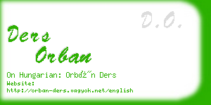ders orban business card